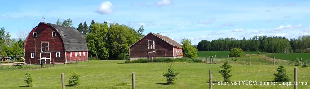 Weather worn barns and buildings, Calmar Bakery Ride, June 18, 2024; P.Potter, visit YEGVille.ca for usage terms.