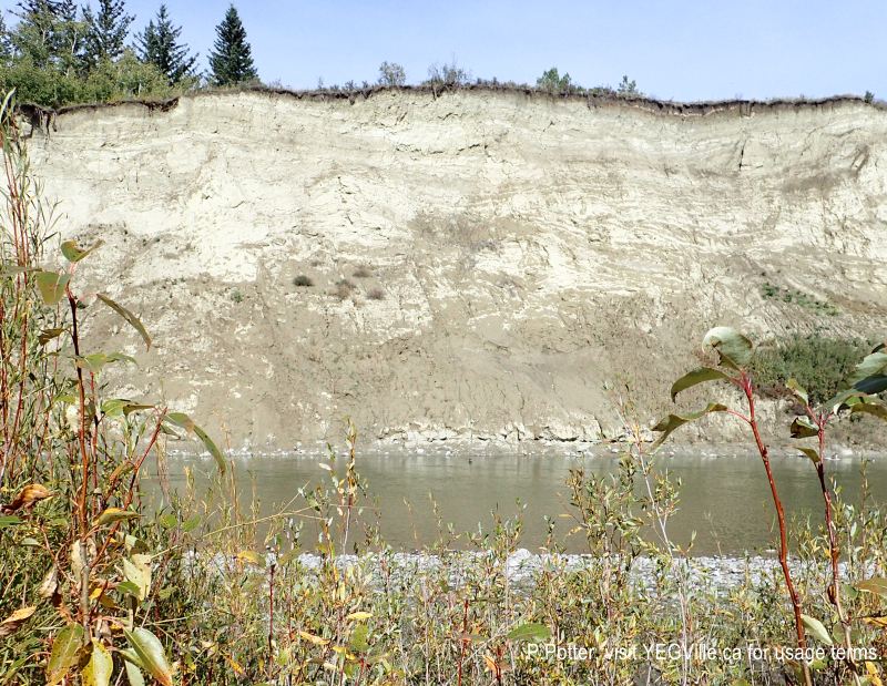 The Sheep River at the North end of the NA. 2024-09-21, Threepoint Creek Na, P. Potter.