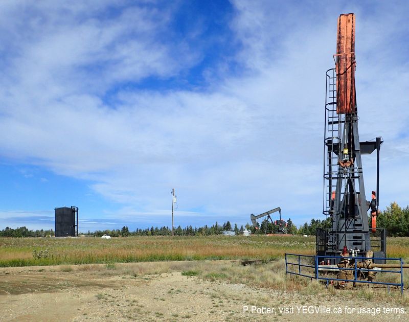 Looking North into the PRA and an oilfield installation. Gull Lake PNT (South), 2024-09-22, P. Potter.