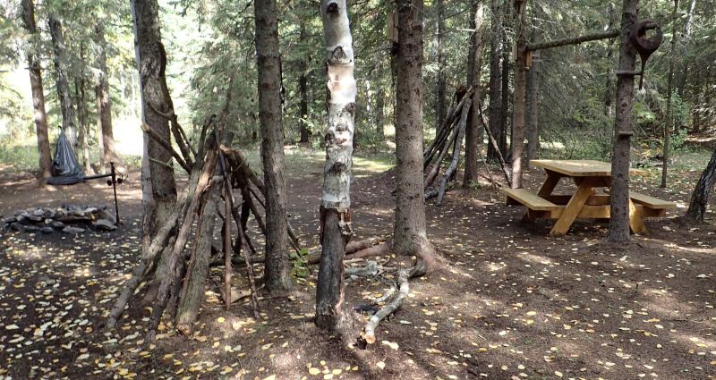 Well established hunting camp in the PRA, Gull Lake (South) NA, 2024-09-22, P. Potter.