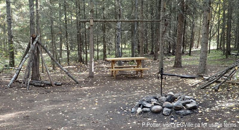 Looking east at the very tidy camp. Gull Lake PNT (South), 2024-09-22, P. Potter.