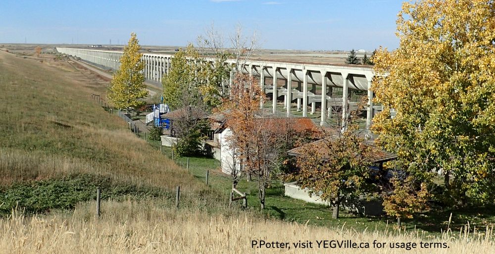 From the new causeway and looking West, Brooks Aqueduct, 2024-10-14, P. Potter.
