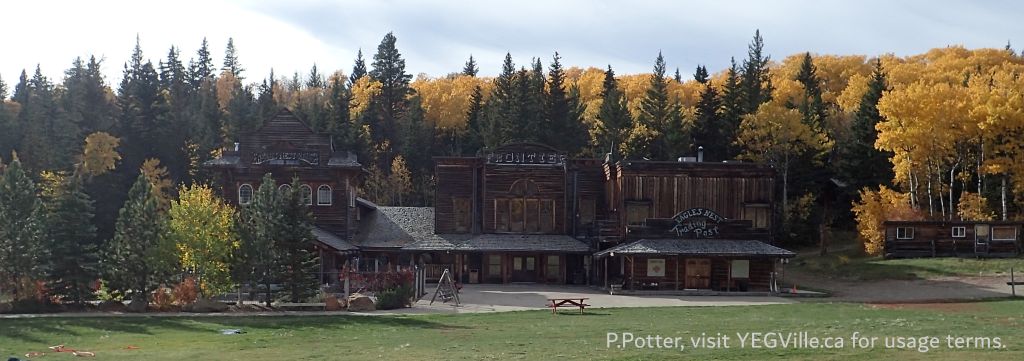 Looking West at the camps main buildings, Eagle's Nest Ranch, 2024-10-15, P. Potter.