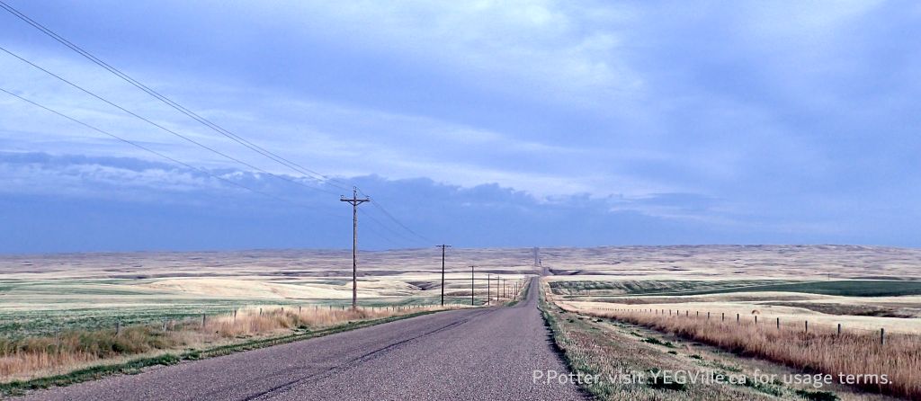 Looking North, RR 60, Red Rock Coulee NA, 2024-10-16, P. Potter.