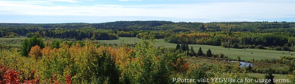 The stunning view of the Battle River from the site, Peaceful Valley PRA, 2024-09-24, P. Potter.