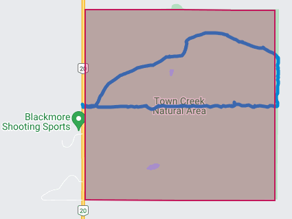 2024-09-24 Town Creek Route Map