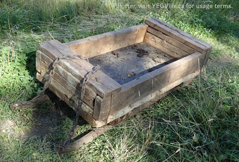 An interesting looking and very robust sled found at the gate off HWY 20, Town Creek NA, 2024-09-25, P. Potter.