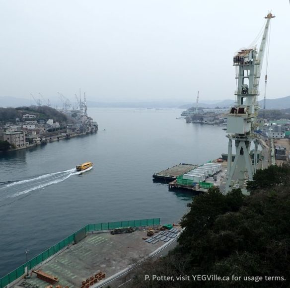 Looking East from the Shin-Onomichi bridge, 2026-03-28, P. Potter.