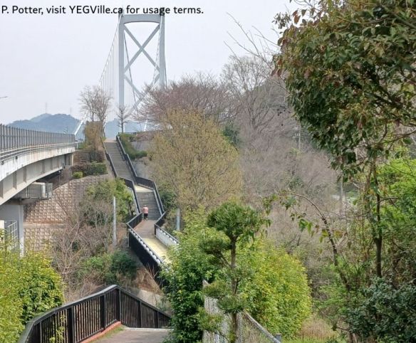 Looking North toward the Innoshima bridge, 2026-03-29, P. Potter.