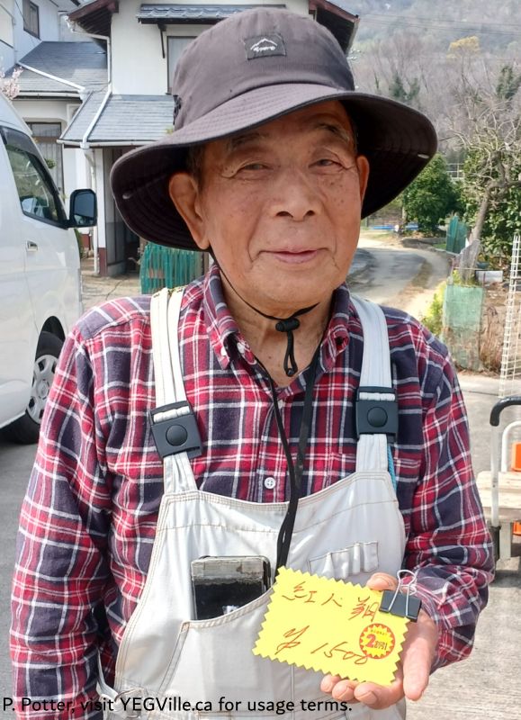 Danielle receipt for buying oranges for the group, near Ikuchijima ferry terminal, 2026-03-29, P. Potter.