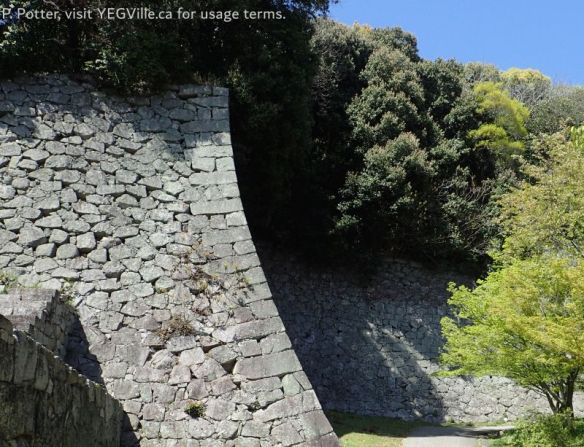 The well-crafted stonework of the outer walls, 2026-04-08, Matsuyama Castle, P. Potter.