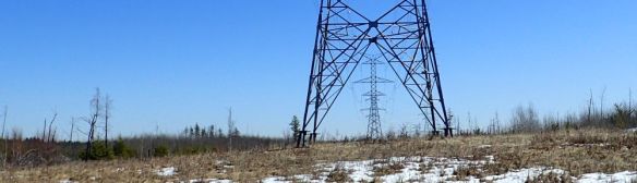 Towers within towers that dot the site, NW of Bruderheim, 2021-03-18, P. Potter.